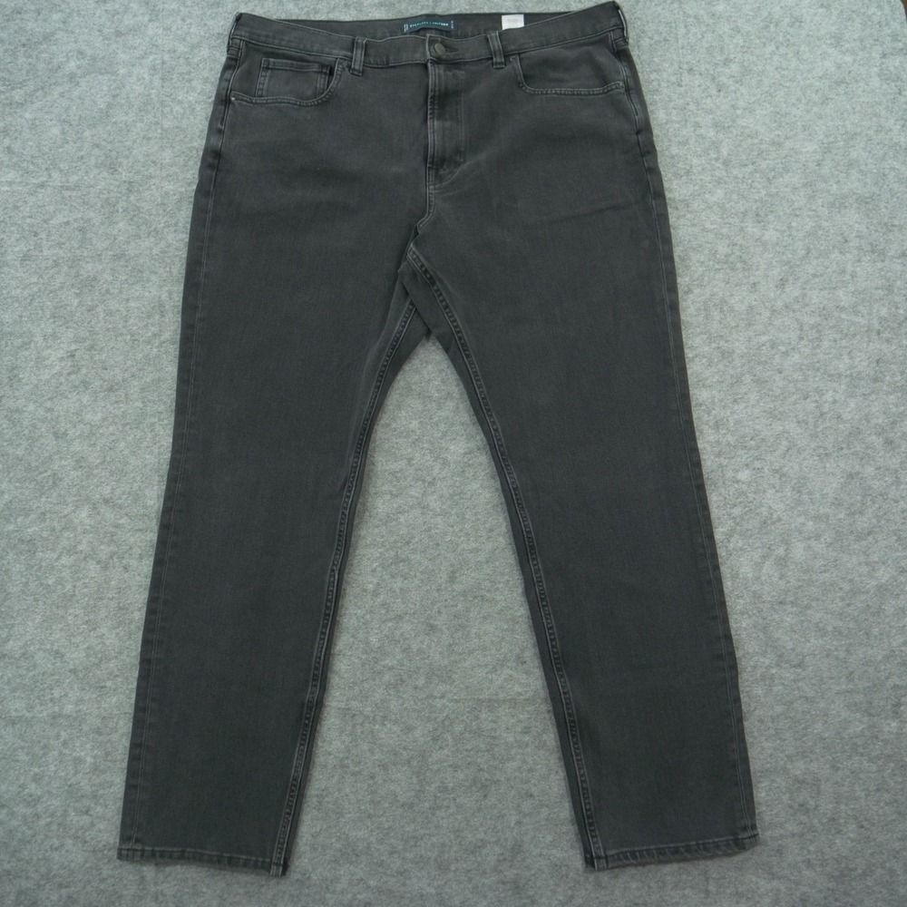 Everlane Jeans Womens 40 Black High Rise Slim Straight Medium Wash Zip Fly